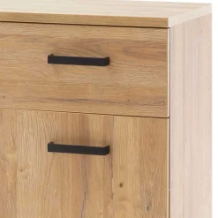 81x104x38 Wildeiche Dekor Kommode 2-türig - Truvisas