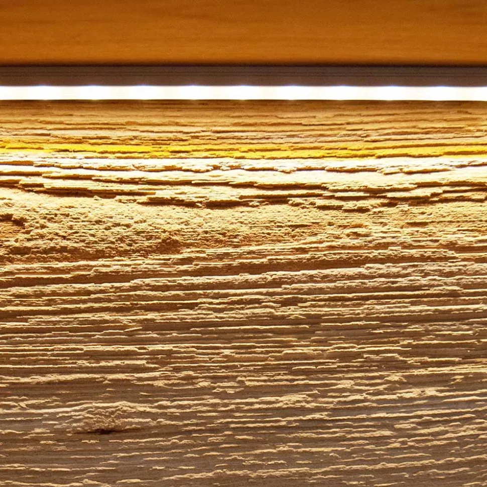 103x152x44 Wildeiche Highboard mit Glaseinsatz - Acmida