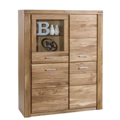 108x140x40 Wildeiche Highboard 4-türig - Maila
