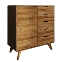 90x92x40 Wildeiche Kommode mit Tür - Eavy