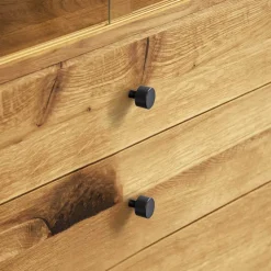 100x154x50 Wildeiche Schrank mit zwei Glastüren - Hardus