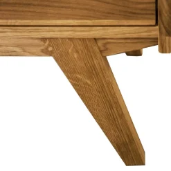 100x154x50 Wildeiche Schrank mit zwei Glastüren - Hardus