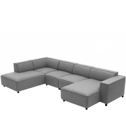 324x70x195 Wohnlandschaft in Hellgrau - Brianco