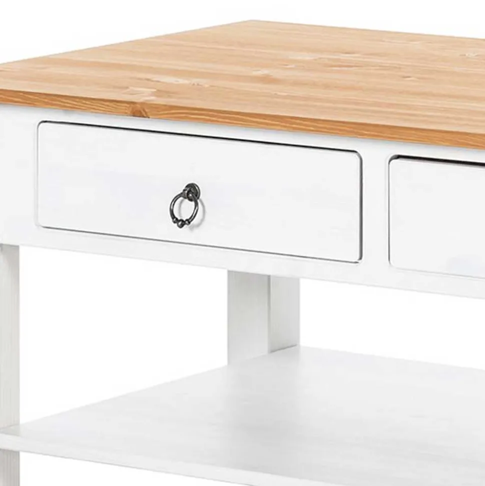 110x45x60 Wohnziimmer Tisch mit zwei Schubladen - Syntia