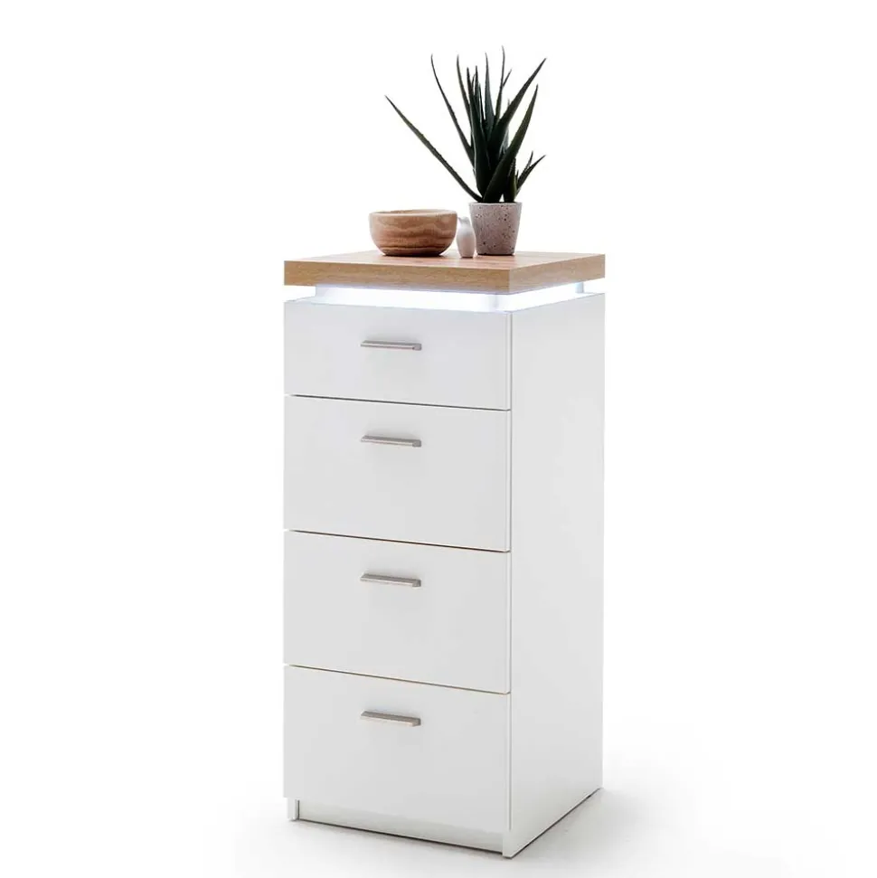 42x98x44 Wohnzimmer Hochkommode mit LED - Nusenia