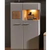 80x139x37 Wohnzimmer Schrank mit Glas Einsatz - Fraguca