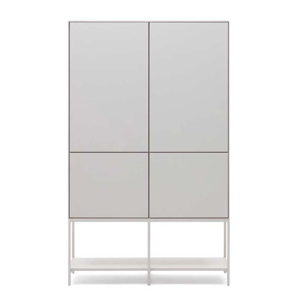 98x160x98 Wohnzimmer Schrank 4-türig & Fach - Dresconio