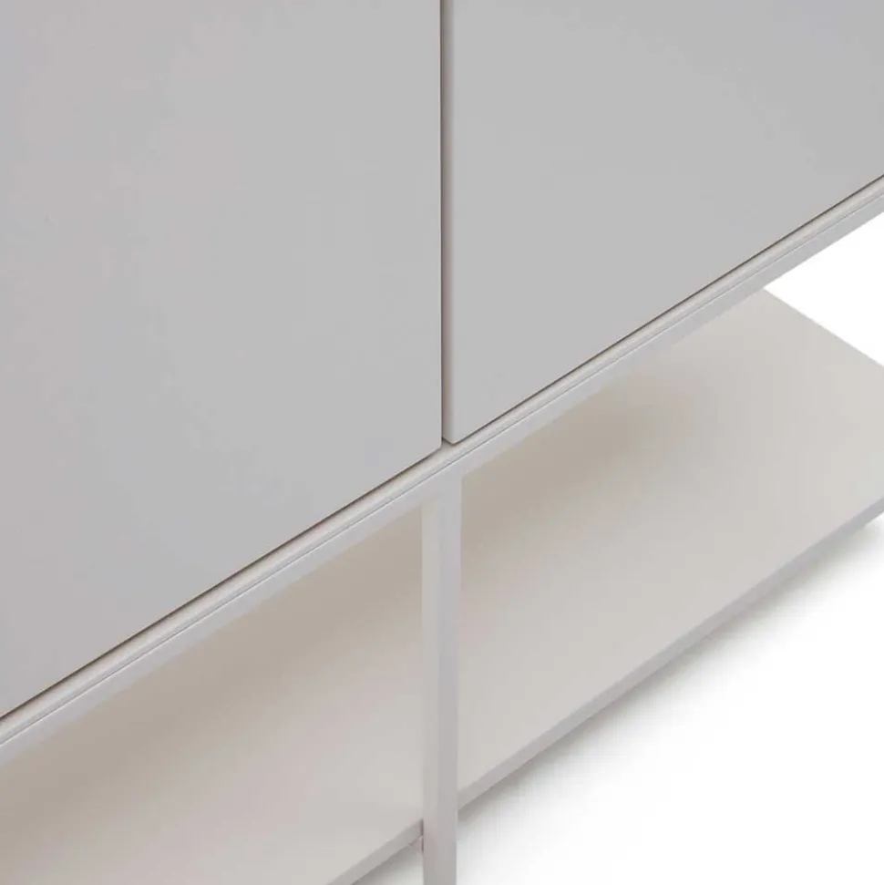 98x160x98 Wohnzimmer Schrank 4-türig & Fach - Dresconio