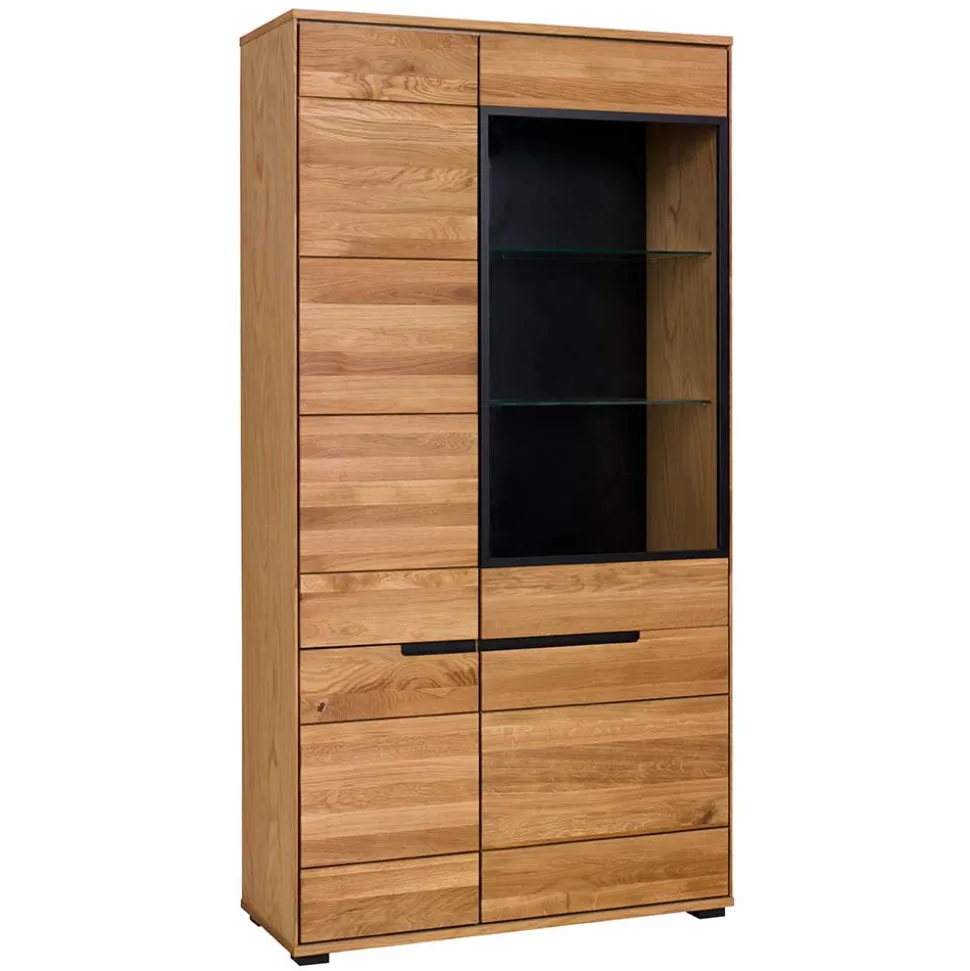 102x197x42 Wohnzimmerschrank mit Glas - 4-türig - Sennya