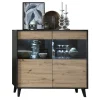126x118x40 Wohnzimmerschrank mit Glaseinsatz - Paniera