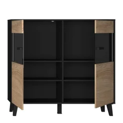 126x118x40 Wohnzimmerschrank mit Glaseinsatz - Paniera