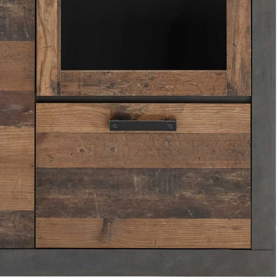 97x201x40 Wohnzimmerschrank mit Glastür - Timuras