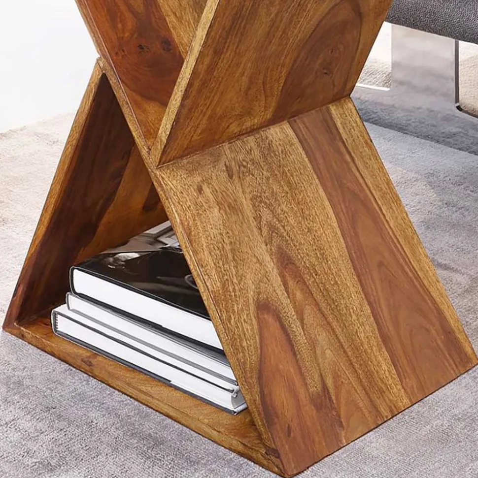 43x60x30 X Design Couchisch aus Sheesham Massivholz - Andarina