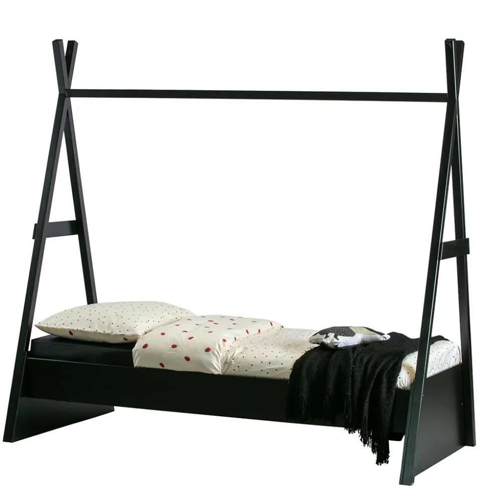 111x209x212 Zelt Kinderbett in Schwarz - Loytina