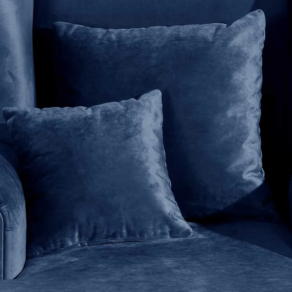 XXL Sessel in Dunkelblau Samtvelours - Louam