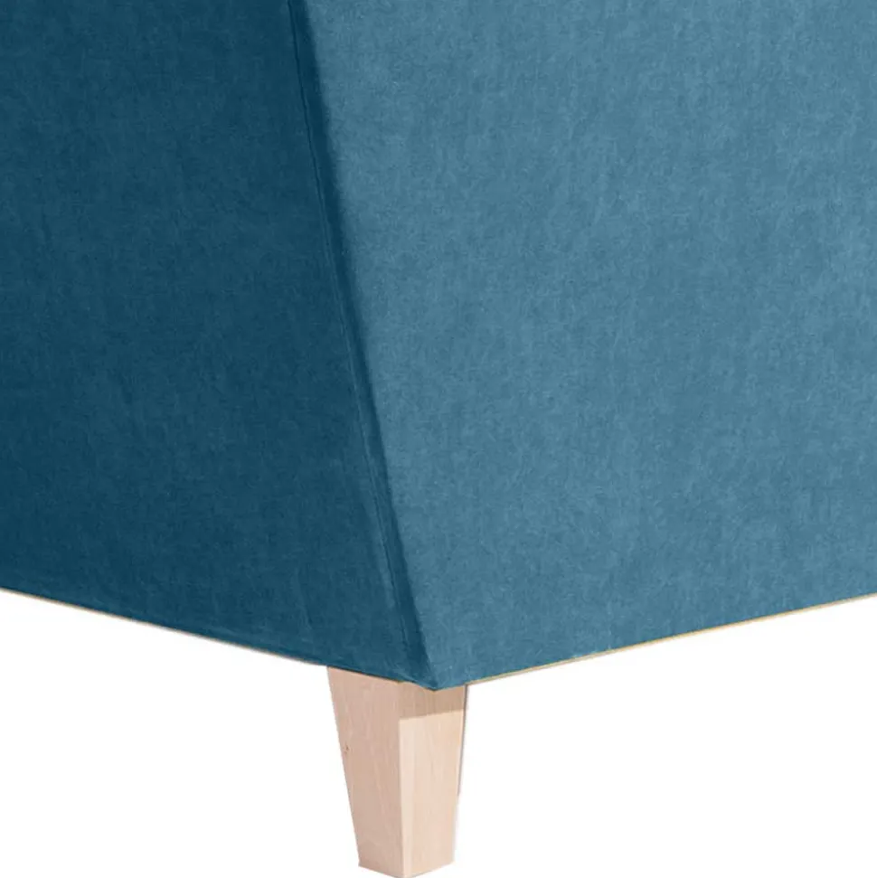 XXL Sessel in Petrol Blau & Buche Natur - Mexica