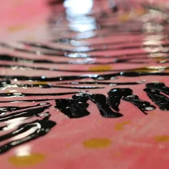 Zebra Wandbild in Rot Schwarz - Huvina