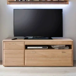 Zeitloses TV Element in Eiche Bianco - Vernella