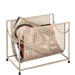 Zeitungsständer aus Stahl in Gold - Cinema