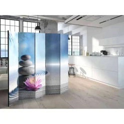 Zen Foto Raumteiler Sand & Steine & Blüte - Baina