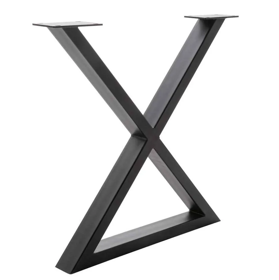 Zerreiche Tisch mit Naturkante und X-Füßen - Yelna