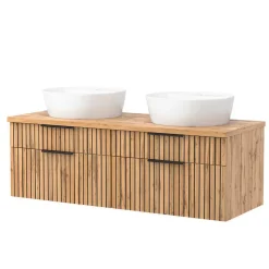 Zweifach-Waschtisch und Spiegelschrank - Crystoga (zweiteilig)