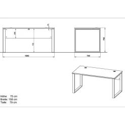 Zweifarbige Büromöbel Kombination - Situatica (fünfteilig)