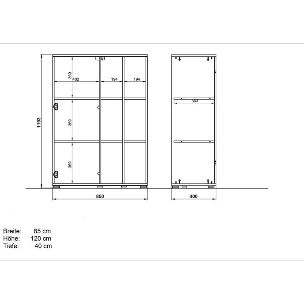 Zweifarbige Büromöbel Kombination - Situatica (fünfteilig)