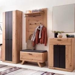 Zweifarbige Flurmöbel im Set - Larinca (fünfteilig)