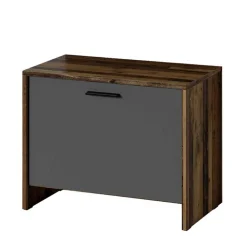 Zweifarbige Garderobenbank in Altholz Optik - Oktaria