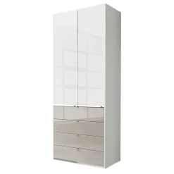 Zweifarbige Kombi-Kleiderschrank 100 cm breit - Pascan