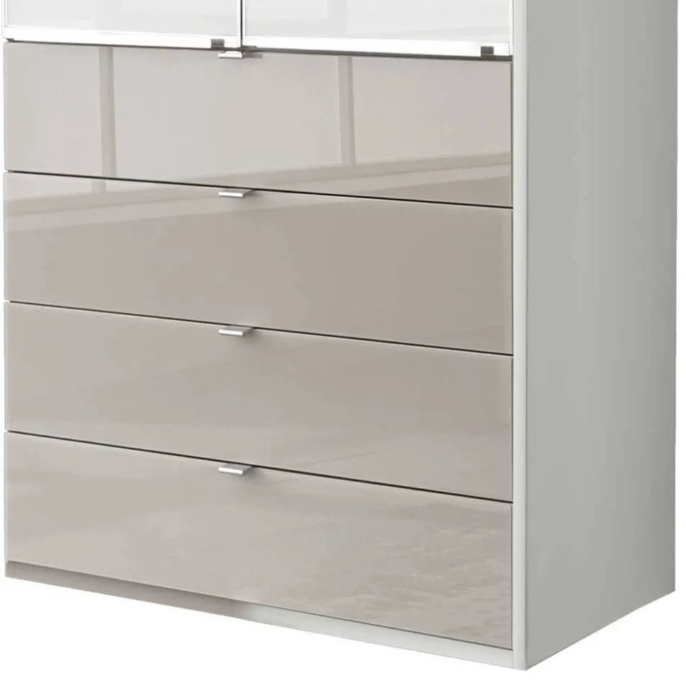 Zweifarbige Kombi-Kleiderschrank 100 cm breit - Pascan