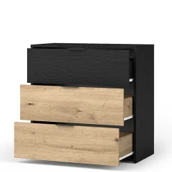 Zweifarbige Kommode in Holzoptik - Ortasta