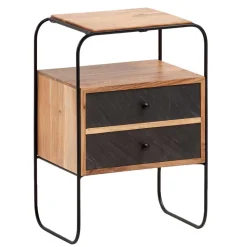 Zweifarbige Nachtkommode im Industrial Chic - Avalun