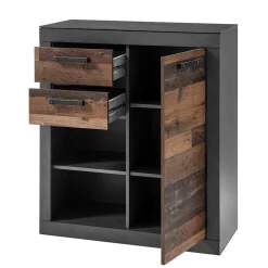 Zweifarbige TV Wohnwand Kombi - Timuras (dreiteilig)