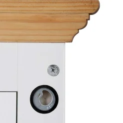 Zweifarbiger Landhaus Spiegel mit Massivholzrahmen - Axdonira