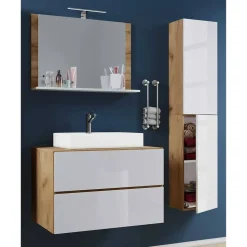 Zweifarbiger Waschplatz & Schrank - Cabarete (dreiteilig)