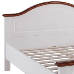 Zweifarbiges Landhaus Bett aus Holz - Beapta