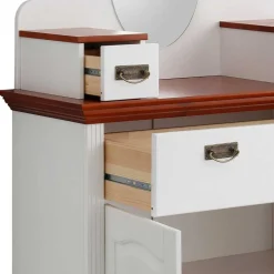 Zweifarbiges Landhaus Vertiko mit Spiegel - Beapta