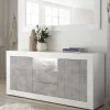 Zweifarbiges Sideboard mit offenem Fach - Niris