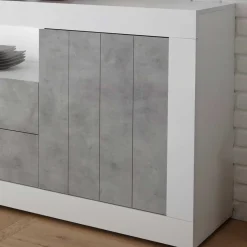 Zweifarbiges Sideboard mit offenem Fach - Niris