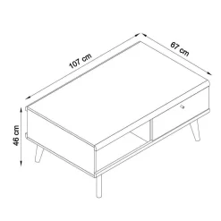 Zweifarbiges Wohnzimmer Möbel Set - Cablos (sechsteilig)