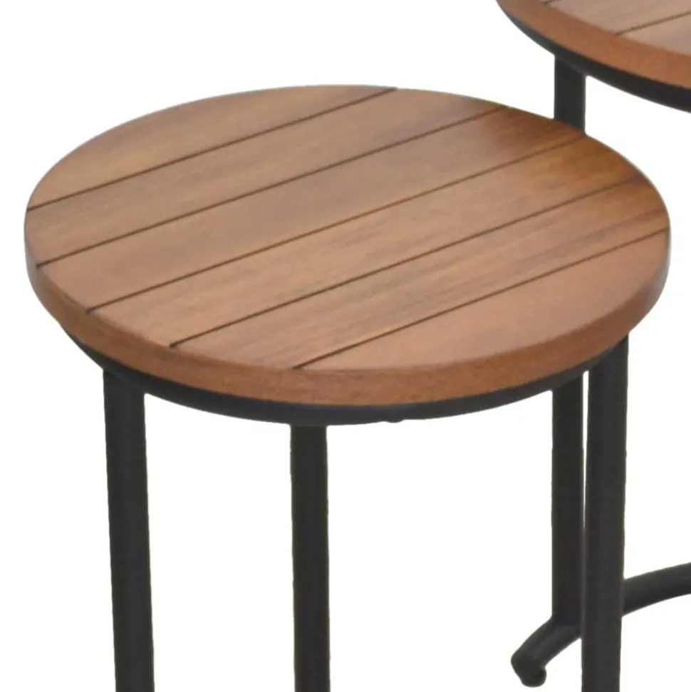 Zweisatztisch in Walnuss Braun - Elefontra (zweiteilig)