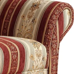 Zweisitzer Couch in Rot Braun Beige gestreift - Comi