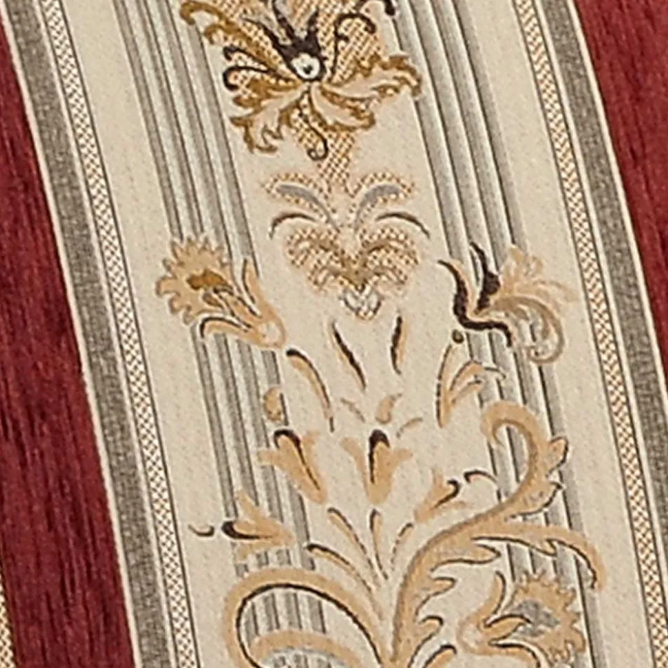 Zweisitzer Couch in Rot Braun Beige gestreift - Comi