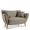 Zweisitzer Designsofa in Beige Braun gemustert - Regiovs