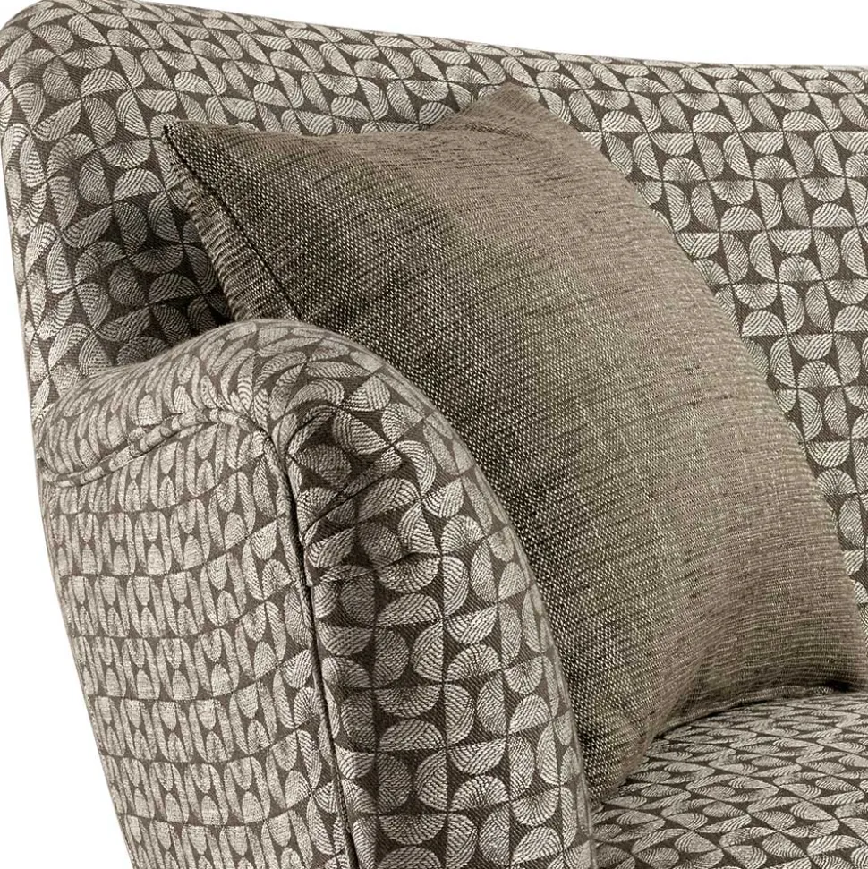 Zweisitzer Designsofa in Beige Braun gemustert - Regiovs