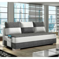 Zweisitzer Funktionscouch in Grau und Weiß - Ventry