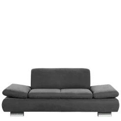 Zweisitzer Sofa aus Velours Anthrazit - Venezia