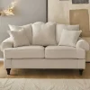 Zweisitzer Sofa in Beige & Dunkelbraun - Merandes
